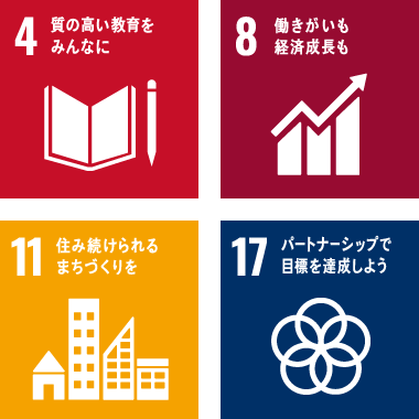 「道⺠企業として北海道の明⽇のために」SDGsアイコン