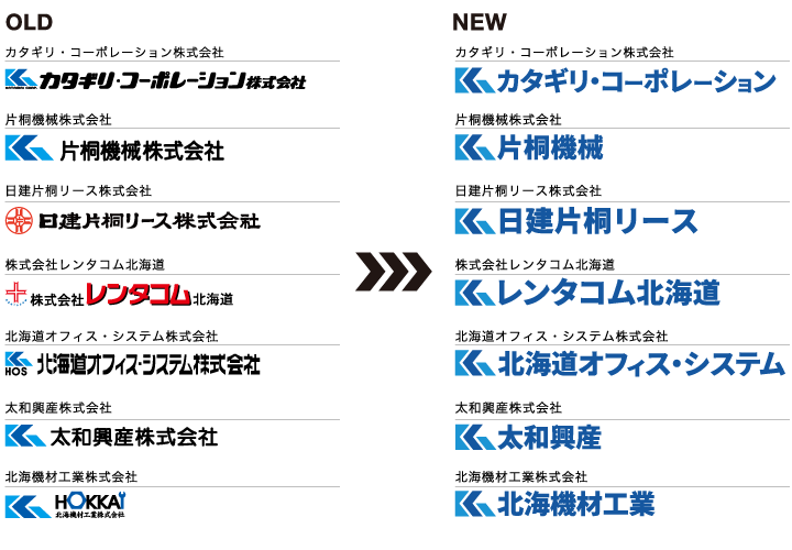 企業ロゴ(一部)のデザイン変更