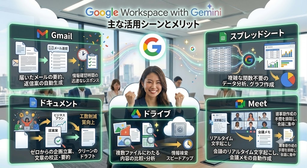 Google Workspace with Geminiの主な活用シーンとメリット