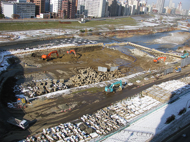 実績紹介 - 河川改修工事(札幌市)